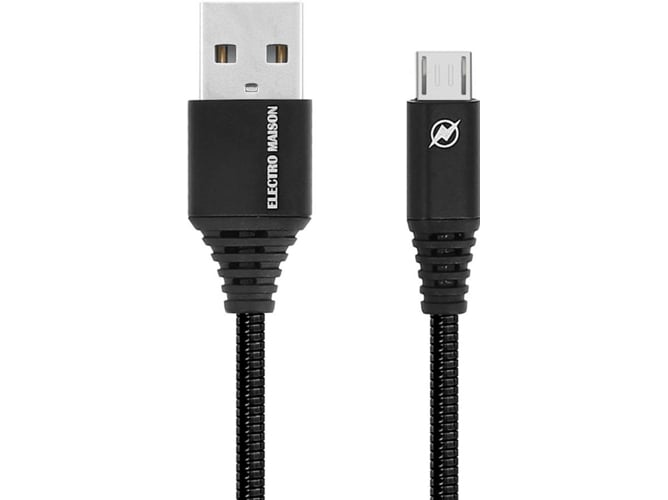 Cable AVIZAR DATA-ELECALU-BK-MICUSB (USB - MicroUSB - 1 m - Negro)