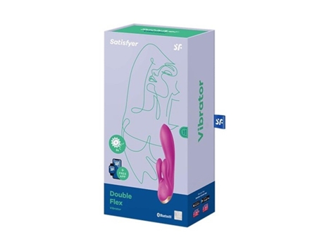 Estimulador SATISFYER Double Flex Vibrador Morado Con App 1 Unidad