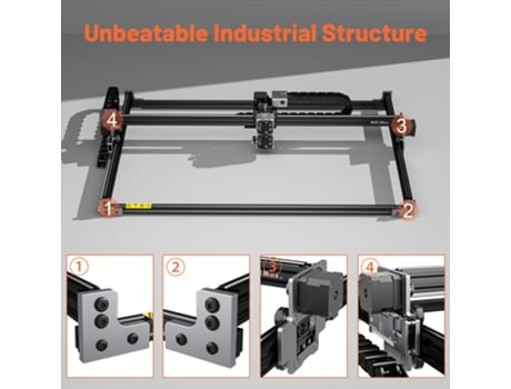 Cortador de grabado láser NEJE 3 Max V2 (potencia láser de 11 W/módulo láser E40/enfoque de 0.03x0.04 mm/control de aplicación)