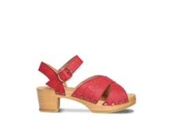 Sandalias NAE VEGAN SHOES Magnolia Pinatex Mujer (39 - Rojo)