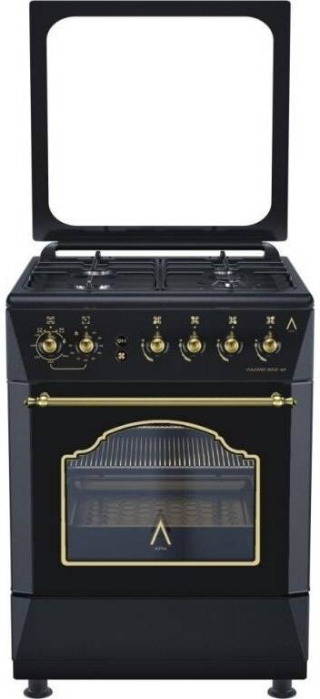 Cocina ALPHA VE-60 (60 L - Gas Butano y Natural - Negro)