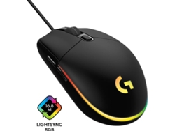 Ratón Gaming LOGITECH G203 (8000 dpi - Negro)