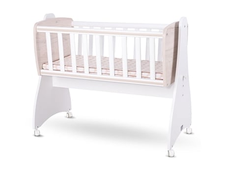 Cuna Mecedora Convertible LORELLI First Dreams White/Light Oak