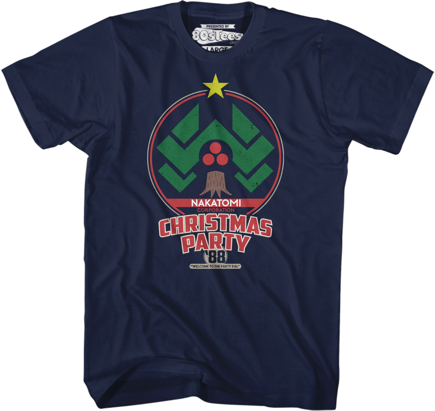 Camiseta Unisexo DEEPSTONE Nakatomi Christmas Party Die Hard Armada (L)