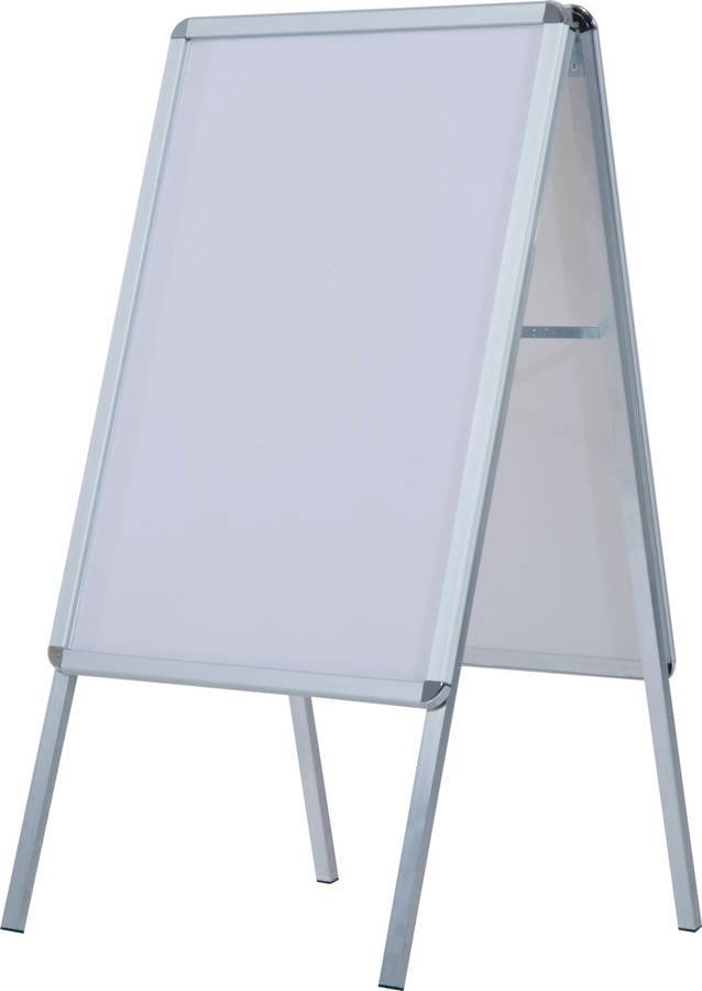 Homcom Panel Publicitario din a1 valla para folletos oficina marketing 910006 doble cara aluminio y pvc blanco caballete 64x8x121cm