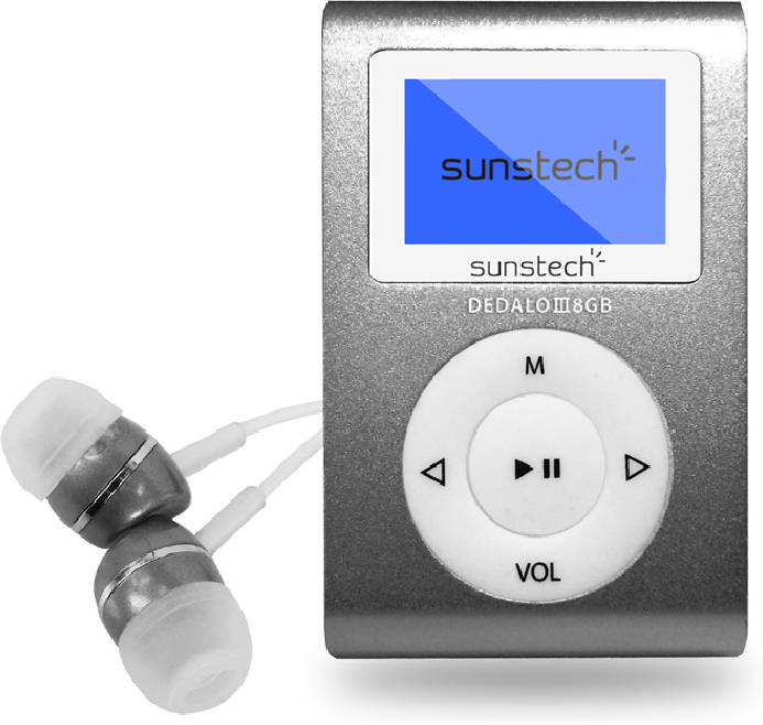 Reproductor MP3 SUNSTECH Dedalo II 8 GB Gris