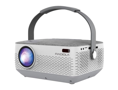 RADIOLA Gmravpb301 Projetor de Vídeo Led 1280X720 90 Ansi Bluetooth Hdmi Usb Vga Branco e Cinza