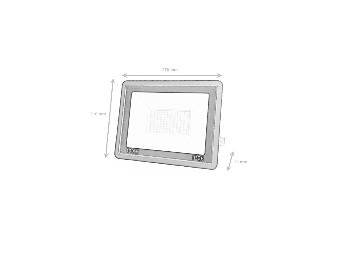 Proyector LED Slim Serie Apple 50W 6000K IP66, Perfecto para Iluminación  Exterior e Interior