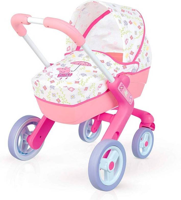 Cochecito Pop Pram de peppa pig para muñecos bebé smoby 251306 colormodelo surtido 33751306