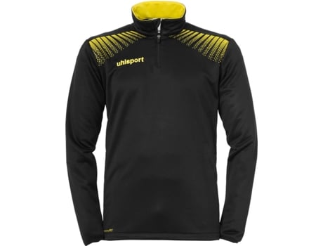 Chaqueta 1/4 Zip Niños UHLSPORT Goal (Negro y Amarillo - 10 Años )