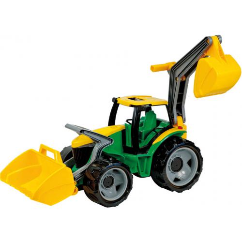 Vehículo de Juguete LENA TOYS Tractor con Excavadora y Pala en verde y amarillo