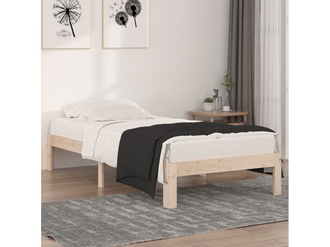 Maison Exclusive Estructura de cama madera maciza 90x190 cm