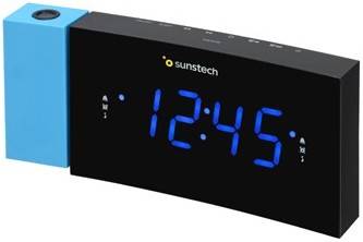 Radio Despertador SUNSTECH FRDP3BL (Azul - Digital - FM - Corriente - Alarma Doble - Función Snooze)