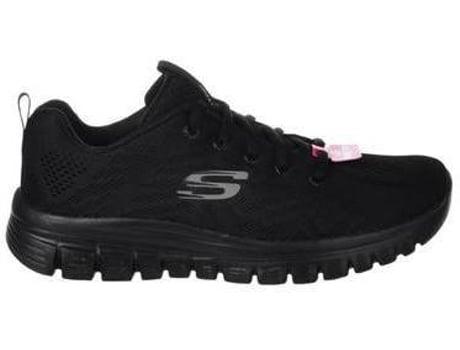 Botas SKECHERS Malla Arejada Mujer (35.5 - Negro)