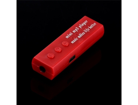 Mini usb clip deportes mp3 reproductor de música digital[Rojo / Otro]