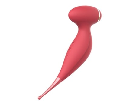 Vibrador de masaje de succión de silicona 2 en 1 con 10 modos para mujeres (rojo) VEANXIN