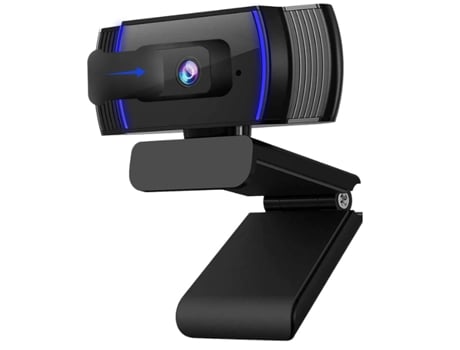 Webcam Enfoque automático con control de software de micrófono estéreo y cubierta de privacidad web Usb 1080P FHD negro