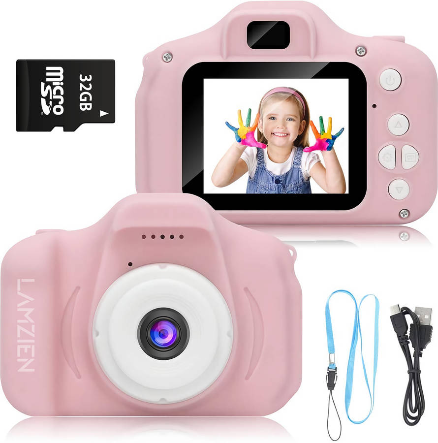 Cámara Instantánea para Niños LAMZIEN X2 HD (Rosa - 8 MP - 600 mAh)