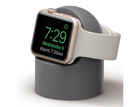 Cargador de silicona y expositor SLOWMOOSE Modo compatible con la mesilla de noche del Apple Watch (Gris)