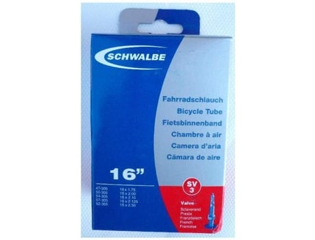 Cámaras de Aire SCHWALBE 16 X 1.75-2.50 Presta (16´´)