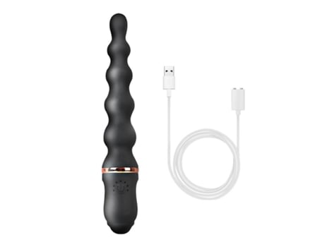 Vibrador de masaje de silicona con 7 modos de vibración para adultos (negro) VEANXIN