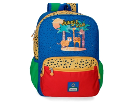 Mochila Enso Jungle Club escolar 38cm.