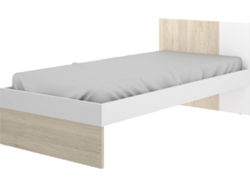 Cama 90X190 DKIT Dina (Natural/Blanco - 79x97x196 cm)