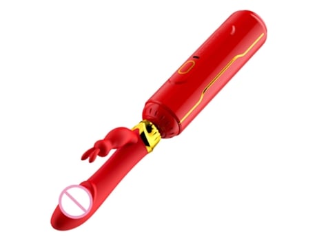 Vibrador Telescópico Separable con 10 Frecuencias para Mujer (Rojo) VEANXIN