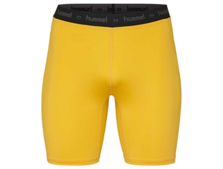 Pantalones Ajustados para Hombre HUMMEL Malla Corta First Performance Amarillo para Fútbol (XXL)