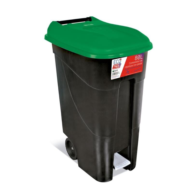 Cubo con pedal eco  80l. verde