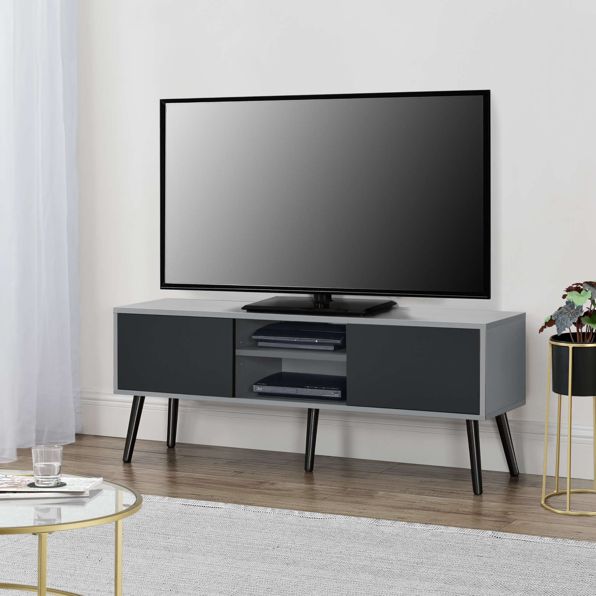 Mueble de TV [EN.CASA] (Aglomerado - Gris - 120 x 30 x 47 cm)