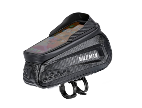 Bolsa impermeable bicicleta E10S WILDMAN Negro, 1L de capacidad, efecto carbono