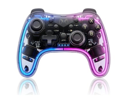 Controlador Ps4 controlador inalámbrico Control de movimiento preciso vibración despertador Rgb respiración Led luz colorida BISBISOUS