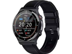 Smartwatch ENKERS Hombres Ip68 Impermeable 360*360 Pantalla Carga Inalámbrica Chip de bajo consumo Monitorame-Negro