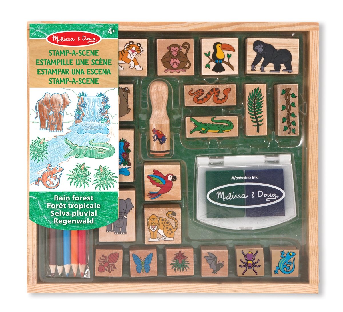 Jogo de Mesa MELISSA & DOUG Stamp A Scene Rain Forest (2 Anos)