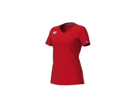 Camiseta de Mujer para Natación ARENA Team Panel Rojo (XL)