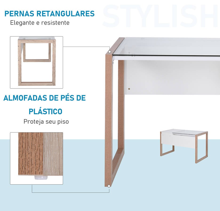 Escritorio HOMCOM 836-164 (120x60x75cm)