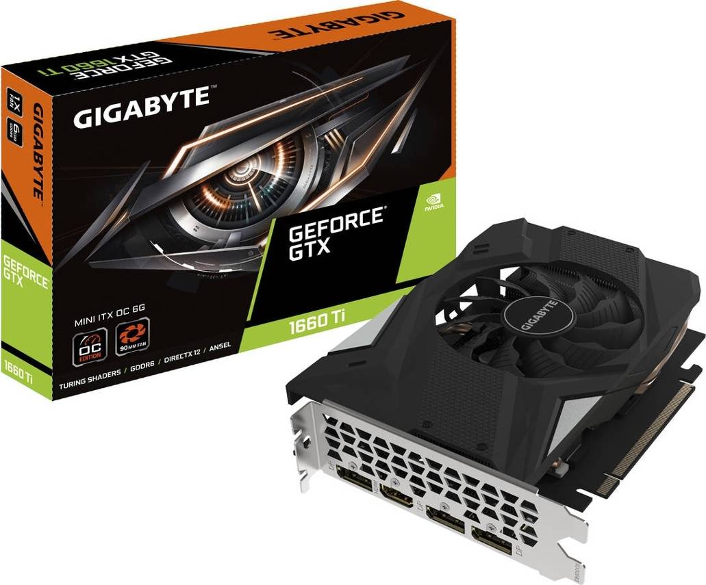 Tarjeta Gráfica GIGABYTE GTX 1660 Ti Mini ITX OC (6 GB, GDDR6)