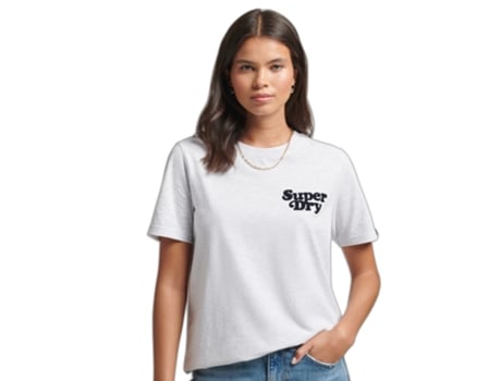 Camiseta de Mujer SUPERDRY Blanco (XS)