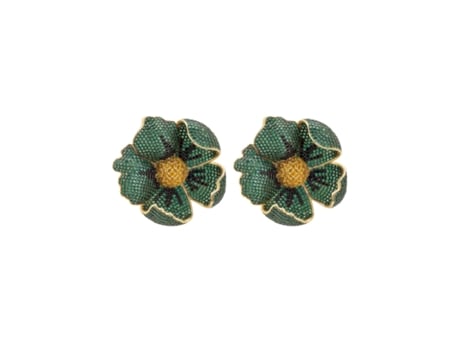 Pendientes Esmeralda Amapola Verde Oro LATELITA Latelita