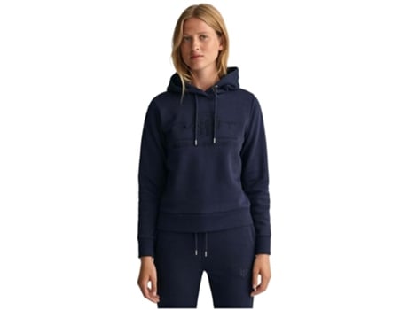 Sudadera de Mujer GANT Capucha Reg Tonal Shield Azul (S)