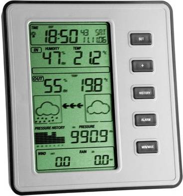 Estación meteorológica digital TFA-DOSTMANN 35.1077  plateado