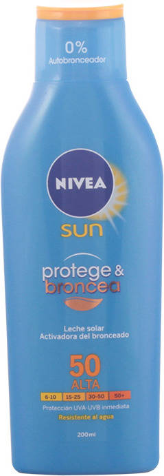 Nivea Sun Protege leche solar activadora del fp50 1 x 200 ml potenciador resistente al bronceador protect 50