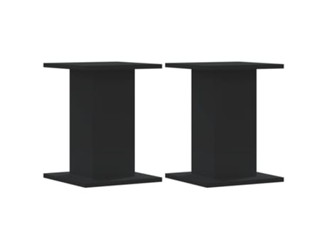 Conjunto 2 Soporte De Altavoces VIDAXL Negro Madera contrachapada (30x30x40 cm)