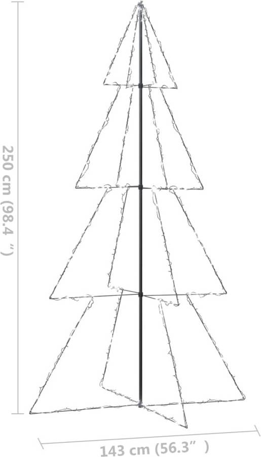 Árbol de Navidad VIDAXL con Luces LED (Blanco - 143x250 cm)