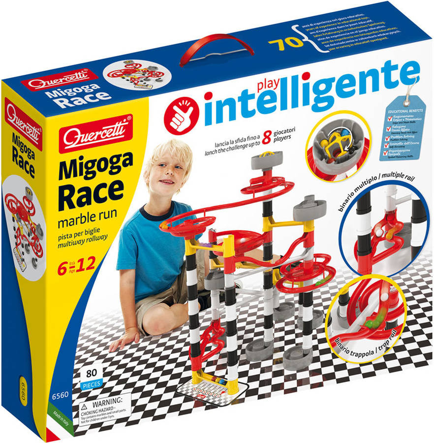 Juego Educativo QUERCETTI Marble Run Migoga Carrera de Bolas Carrera 80 pz (Edad Mínima: 6 Años - 52 x 40,5 x 11 cm)