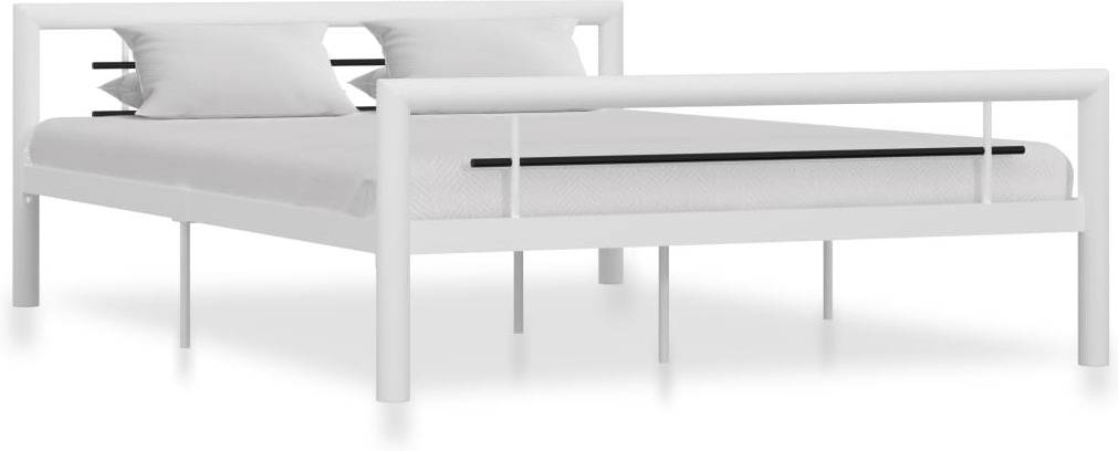 Cama VIDAXL (Blanco - Metal - Compatible con Colchón: 160x200 cm)