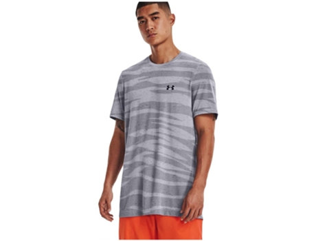 Camiseta de Hombre UNDER ARMOUR Corta Seamless Wave Gris (M)