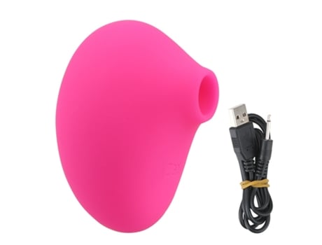 Mini vibrador de masaje de succión recargable por USB con 10 modos para mujeres (rosa roja) VEANXIN