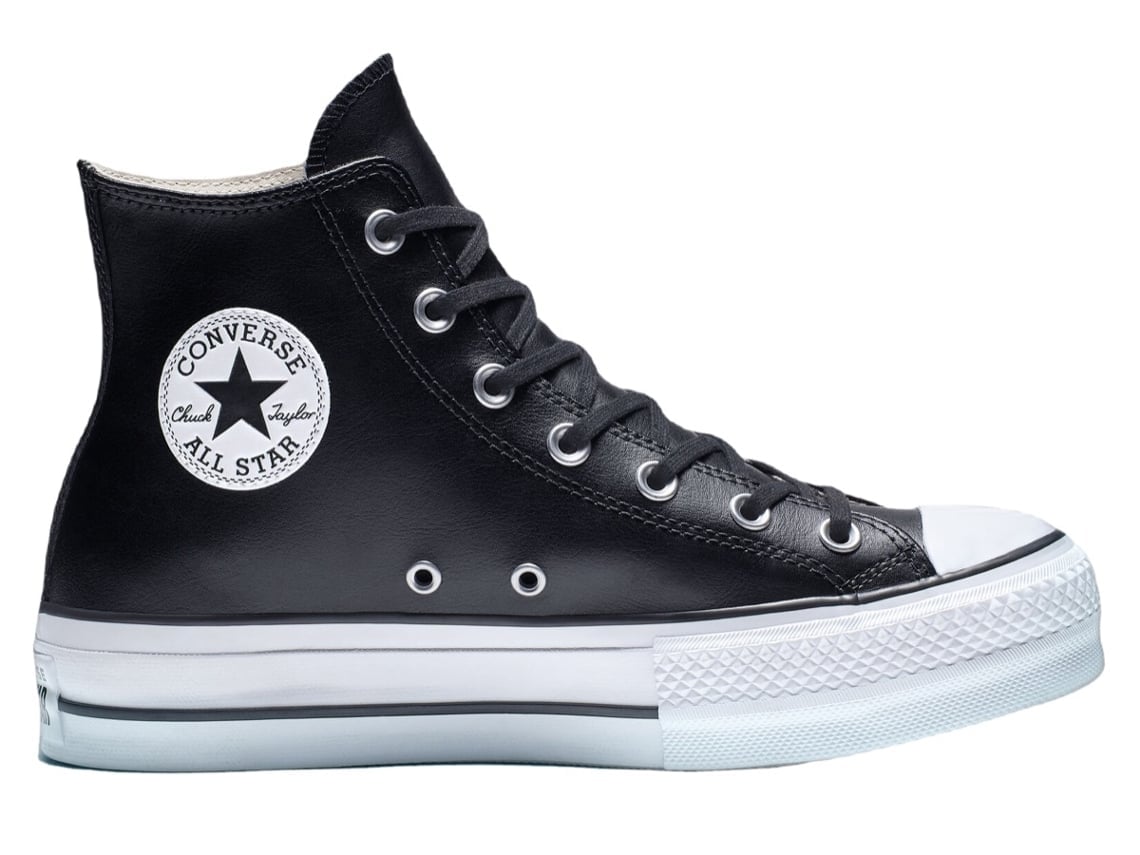 Converse negras de store cuero mujer